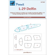 1/72 L-29 Delfin Canopy Masks for AvantGarde/ AMK kits