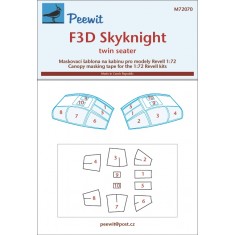 1/72 F3D Skyknight Canopy Masks for Sword kits
