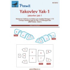 1/72 Jakovlev Jak-1 Canopy Masks for Brengun kits