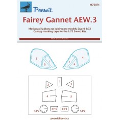 1/72 Gannet Canopy Masks for Sword kits