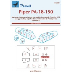 1/72 Piper Pa-18-150 Canopy Masks for Kovozavody Prostejov kits