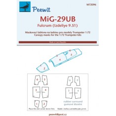 1/72 Mig-29 UB Canopy Masks for Trumpeter kits
