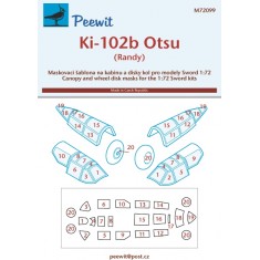 1/72 Ki-102b Otsu (Randy) Canopy Masks for Sword kits