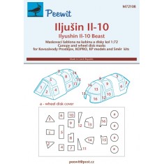 1/72 Ilyushin Il-10 Canopy Masks for Kovozavody Prostejov/KOPRO/KPmodels/Smer