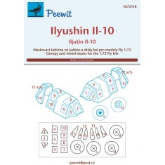 1/72 Ilyushin Il-10 Canopy Masks for Fly kits