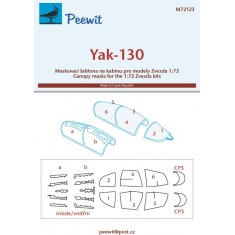 1/72 Yak-130 Canopy Masks for Zvezda kits
