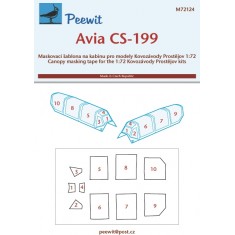 1/72 Avia CS-199 Canopy Masks for Kovozavody Prostejov kits