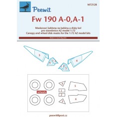 1/72 Fw 190 A-0, A-1 Canopy Masks for AZ model