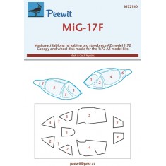 1/72 MiG-17F Canopy Masks for AZ model