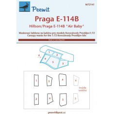 1/72 Praga E-114B ''Air Baby'' Canopy Masks for Kovozavody Prostejov kits