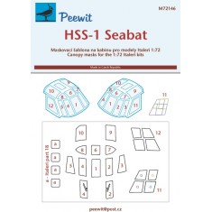 1/72 HSS-1 Seabat Canopy Masks for Italeri kits