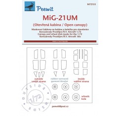 1/72 MiG-21UM (Open cabin) Canopy Masks for Kovozavody Prostejov / R.V.Aircraft