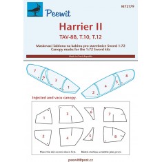 1/72 Harrier II TAV-8B Canopy Masks for Sword kits