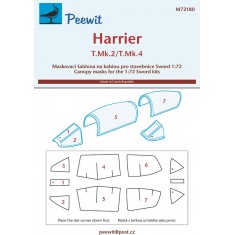 1/72 Harrier T.Mk.2/T.Mk.4 Canopy Masks for Sword kits