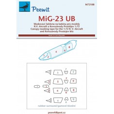1/72 MiG-23 UB Canopy Masks for Kovozavody Prostejov/R. V. Aircraft kits
