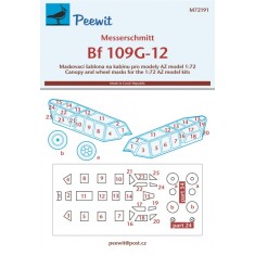 1/72 BF 109g-12 Canopy Masks for AZ model