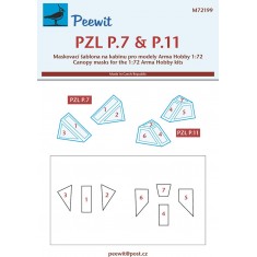 1/72 PZL P.77P.11 Canopy Masks for Arma Hobby kits