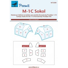 1/72 M-1 Sokol Canopy Masks for Kovozavody Prostejov kits