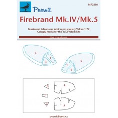1/72 Firebrand Mk.IV/Mk.5 Canopy Masks for Valom kits