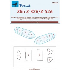 1/72 Zlin Z-326 / Z-526 Canopy Masks for Kovozavody Prostejov kits