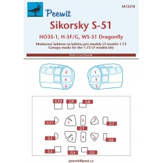 1/72 Sikorsky S-51 Canopy Masks for LF kits