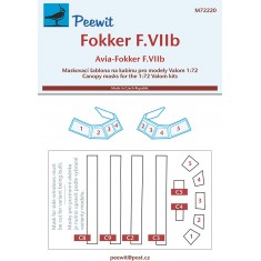 1/72 Fokker F.VII Canopy Masks for Valom kits