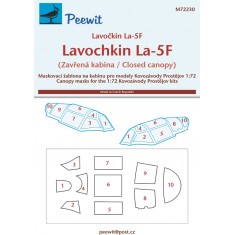 1/72 LavoCkin La-5F - Closed cabin Canopy Masks for Kovozavody Prostejov kits