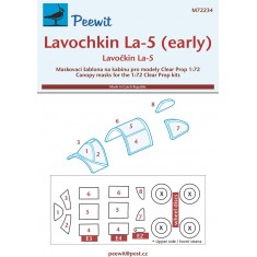 1/72 LavoCkin La-5 early Canopy Masks for Clear Prop kits