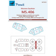 1/72 Morane-Saulnier MS.406 Canopy Masks for Hasegawa/Hobby 2000 kits