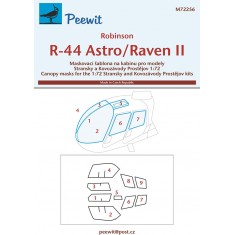 1/72 Robinson R-44 Astro/Raven II Canopy Mask for Stransky/Kovozavody Prostejov