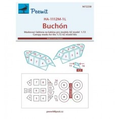 1/72 HA-1112M-1L Buchon Canopy Masks for AZ model