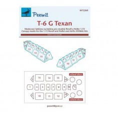 1/72 T-6G Texan Canopy Masks for Revell/Heller kits