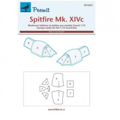 1/72 Spitfire Mk.XIVc Canopy Masks for Svord kits