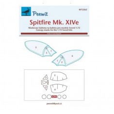 1/72 Spitfire Mk.XIVe Canopy Masks for Sword kits