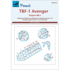 1/72 TBF-1 Avenger / Tarpon Mk.I Canopy Masks for Svord kits