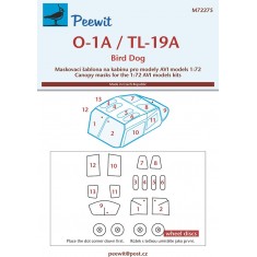 1/72 O-1A/TL-19A Bird Dog Canopy Masks for AVI kits