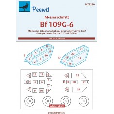 1/72 Messerschmitt Bf 109G-6 Canopy Masks for Airfix kits