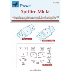 1/72 Spitfire Mk.Ia Canopy Masks for Kovozavody Prostejov kits