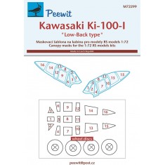 1/72 Kawasaki Ki-100-I ''Low-Back type'' Canopy Masks for RS kits