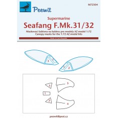1/72 Supermarine Seafang F. Mk. 31/32 Canopy Masks for AZ model