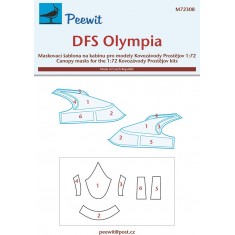 1/72 DFS Olympia Canopy Masks for Kovozavody Prostejov kits