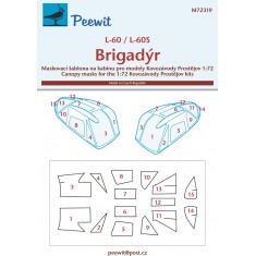 1/72 L-60 Brigadyr Canopy Masks for Kovozavody Prostejov kits