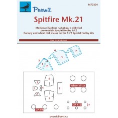 1/72 Spitfire Mk.21 Canopy Masks for Special Hobby kits