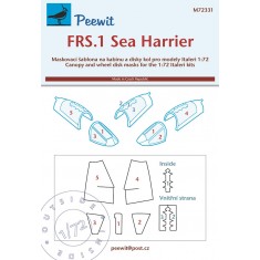 1/72 FRS.1 Sea Harrier Canopy Masks for Italeri kits