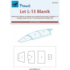 1/72 Let L-13 Blanik Canopy Masks for Kovozavody Prostejov kits