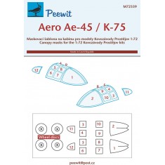 1/72 Aero Ae-45 / K-75 Canopy Masks for Kovozavody Prostejov kits