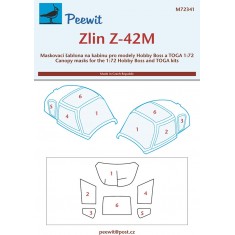 1/72 Zlin Z-42M Canopy Masks for Hobby Boss/ TOGA kits