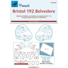 1/72 Bristol 192 Belvedere Canopy Masks for Airfix kits