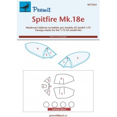 1/72 Spitfire Mk.18e Canopy Masks for AZ model
