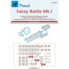 1/72 Fairey Battle Mk.I Canopy Masks for Azur Frrom/Special Hobby kits